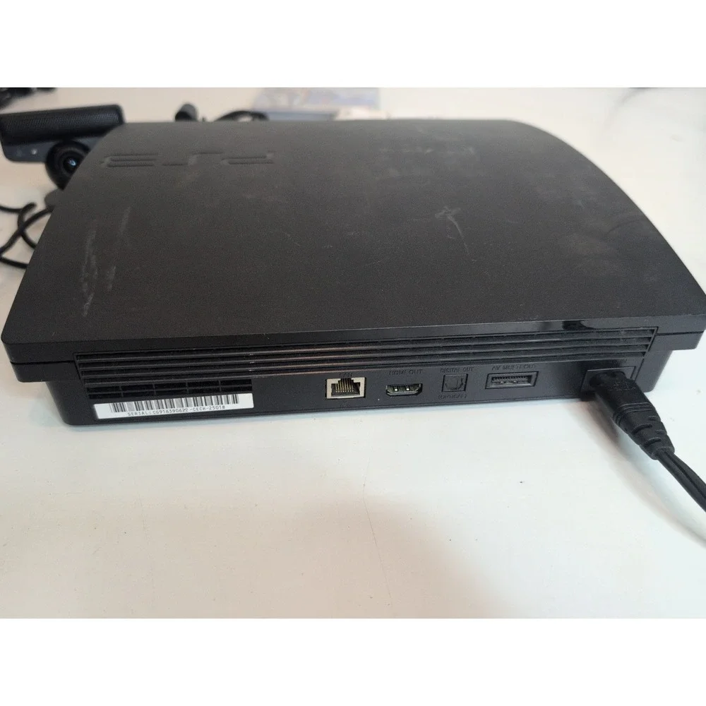 Sony PlayStation 3 PS3 Slim Console 320GB (2501B) w/Controller & Cables Working!